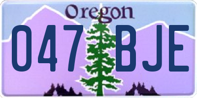 OR license plate 047BJE