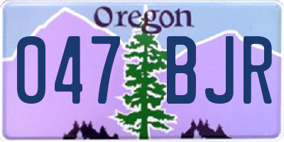 OR license plate 047BJR