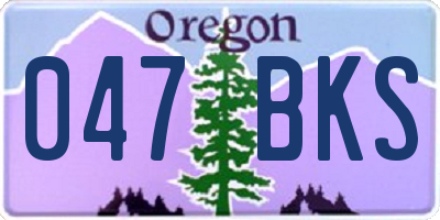 OR license plate 047BKS