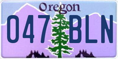 OR license plate 047BLN