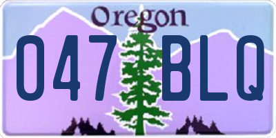 OR license plate 047BLQ
