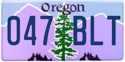 OR license plate 047BLT