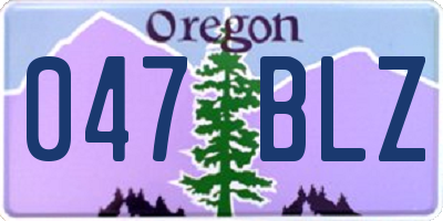 OR license plate 047BLZ
