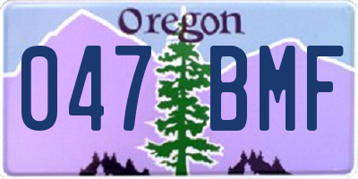 OR license plate 047BMF