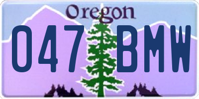 OR license plate 047BMW
