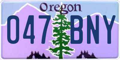OR license plate 047BNY