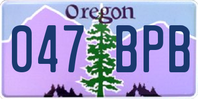 OR license plate 047BPB