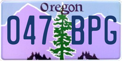 OR license plate 047BPG