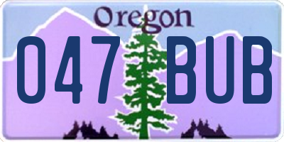 OR license plate 047BUB