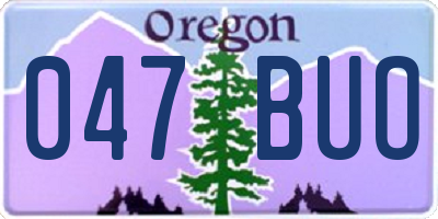 OR license plate 047BUO