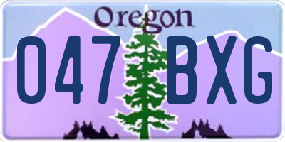 OR license plate 047BXG