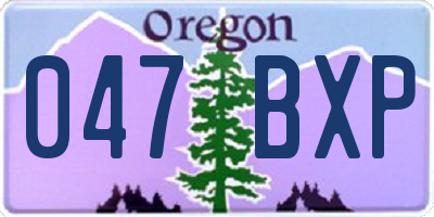 OR license plate 047BXP