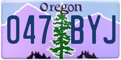 OR license plate 047BYJ