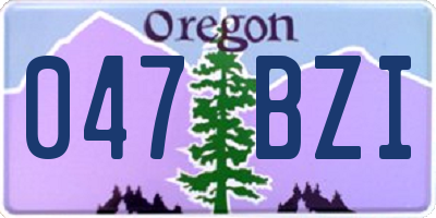 OR license plate 047BZI
