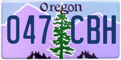 OR license plate 047CBH