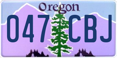 OR license plate 047CBJ