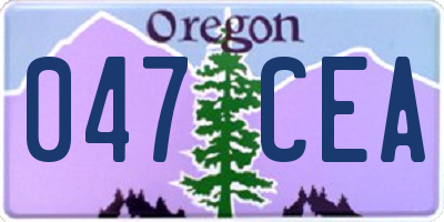 OR license plate 047CEA