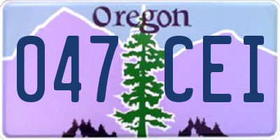 OR license plate 047CEI