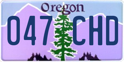 OR license plate 047CHD