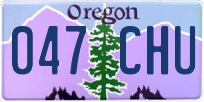 OR license plate 047CHU