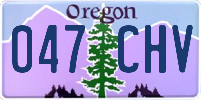 OR license plate 047CHV