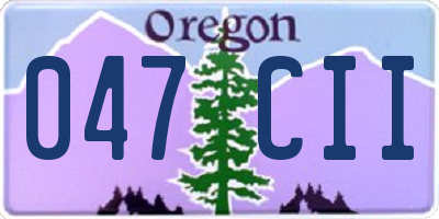 OR license plate 047CII
