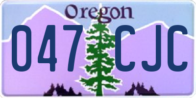 OR license plate 047CJC