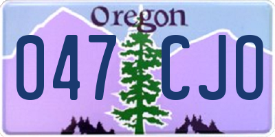OR license plate 047CJO