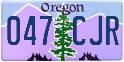 OR license plate 047CJR
