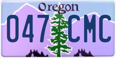 OR license plate 047CMC