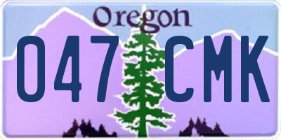 OR license plate 047CMK