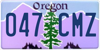 OR license plate 047CMZ