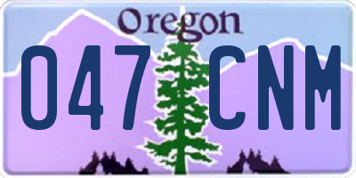 OR license plate 047CNM
