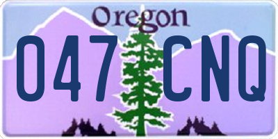 OR license plate 047CNQ