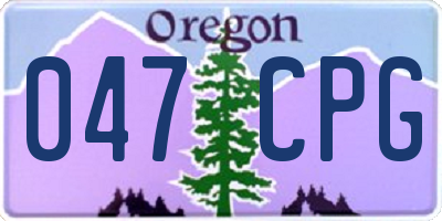 OR license plate 047CPG