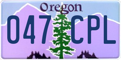 OR license plate 047CPL