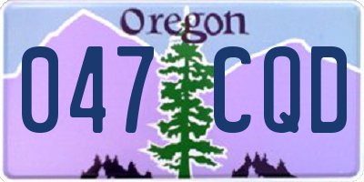 OR license plate 047CQD