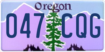 OR license plate 047CQG