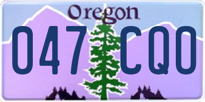 OR license plate 047CQO