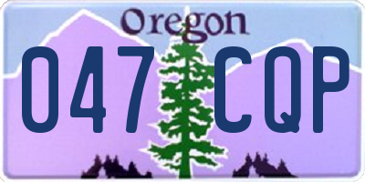 OR license plate 047CQP