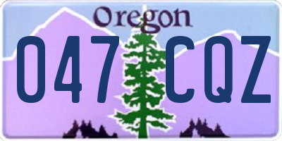 OR license plate 047CQZ