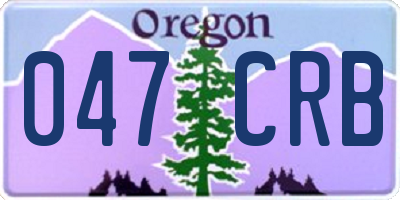 OR license plate 047CRB