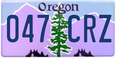 OR license plate 047CRZ