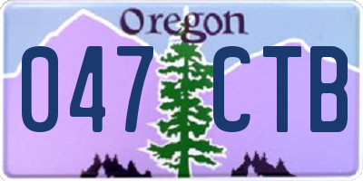 OR license plate 047CTB