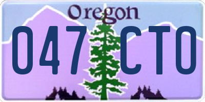 OR license plate 047CTO