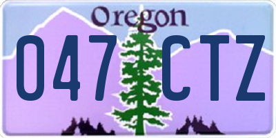OR license plate 047CTZ