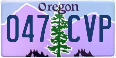 OR license plate 047CVP