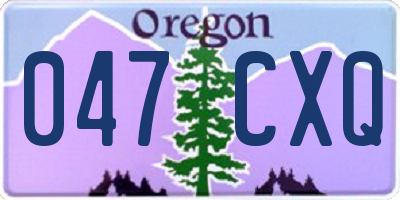 OR license plate 047CXQ