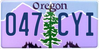 OR license plate 047CYI