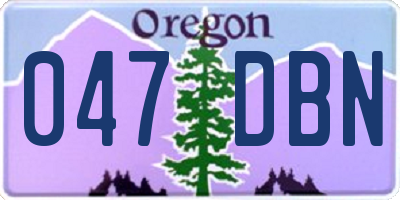OR license plate 047DBN